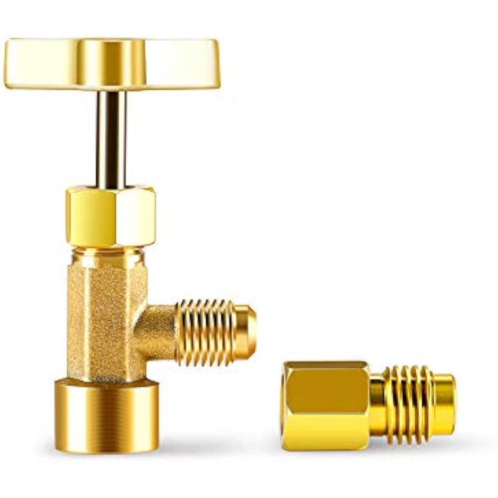 R134A Can Tap Refrigerant Dispenser Tank Adapter 1/4" 1/2
