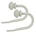 Beme International Decopolitan Urn Holdback Pair for 1-Inch Drapery Rod, Antique White