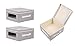 Juvale Storage Bins - 3-Pack Small Foldable Storage Cubes, Decorative Fabric Storage Bins with Lids and Clear Windows, Household Organization, Closet, Office Supplies, Gray, 12 x 12 x 6.5 Inches