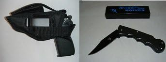 New Gun Holster AMT Back up 380, Hunting, Pistol,law Enforcement, Side ARM 305,, Comes with a Free Folding Knife