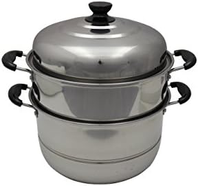 YITEYA Dual Tier Full Stainless Steel Steamer Cookware (13 IN)