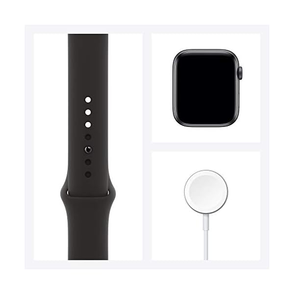 Apple Watch Series 6 GPS, 44mm Space Gray Aluminium Case with Black Sport Band - Regular