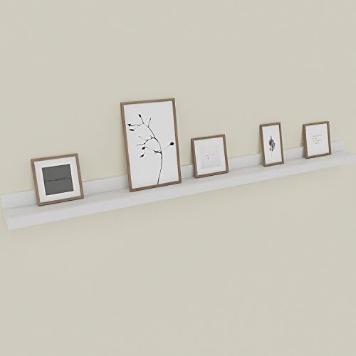 Simlive Modern Wall-Mounted Shelf 120CM Floating Shelf Storage for Picture Frames Book (White)