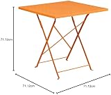 Flash Furniture 28" Square White Folding Patio Table - Indoor-Outdoor Use view 3