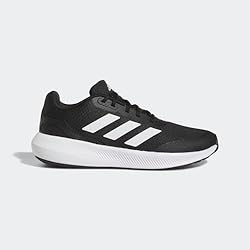 adidas Run Falcon 3.0 Shoe, Black/White/Black, 2 US