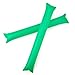 GOGO 100 PCS Cheer Sticks Inflatable Bam Bam Spirit Stick, Green Cheerleading Noisemakers