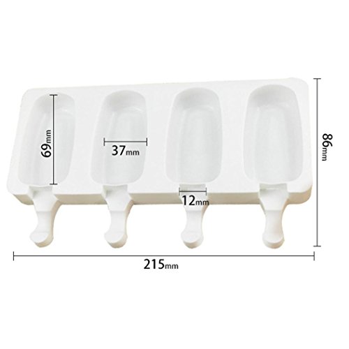Lovewe Silicone Ice Cream Mold Ice Lolly Molds Ice Cube With Sticks Tray Ice Froze - Thumbnail 3