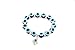 10mm Stretch Tibetan Silver Hamsa Hand Blue Evil Eye Beads Bracelet 7.5in