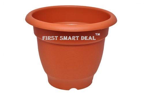 First Smart Deal Plastic Elegance Planter Size No 70 Pack of 8 - Brown