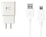 Allezintl G4 Adaptive Galaxy S7 and S7 Edge For Samsung LG/L2/G3/G4 Adaptive Fast Charger Cable Kit (Allez) Wall Charger, 5' Cable, Adaptive Fast Charging For Up To 50%  - White
