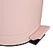 Bathroom Trash Can with Lid, Small Trash Can Wastebasket for Home Bedroom with Lid, Round Waste Bin Soft Close, Retro Vintage Garbage Metal Cans for Office, 5 Liter / 1.3 Gallon, Glossy Pink