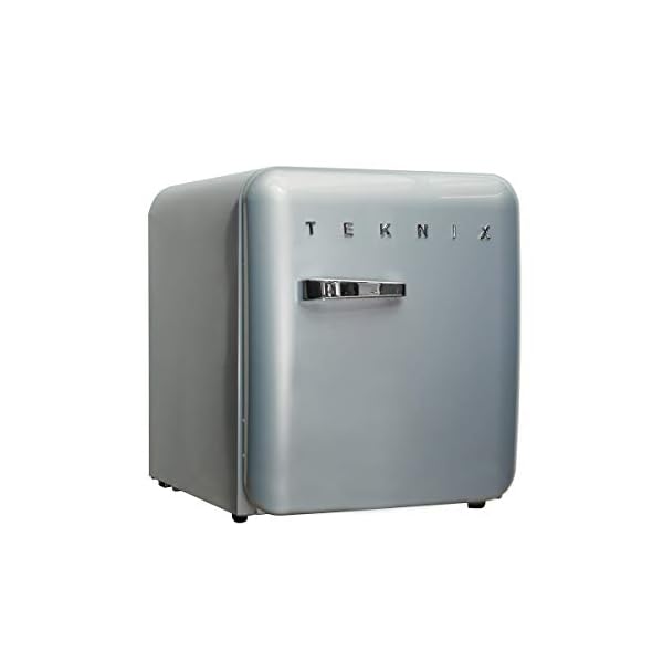 Teknix-T46RS-Table-Top-Silver-Retro-Fridge Teknix T46RS Table Top Silver Retro Fridge