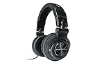 Denon DJ HP1100 | Professional Over-Ear DJ Headphones with 180-degree Cup Swivel & Leather Carry Bag (53mm driver / 3500mW input)