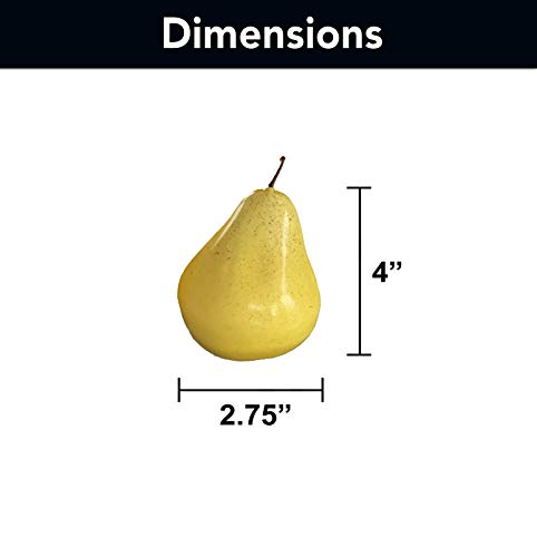 Realistic Fake Pears - Set of 10 Yellow Artificial Pears - Lightweight Fake Fruit for Decoration - Not a Children's Toy