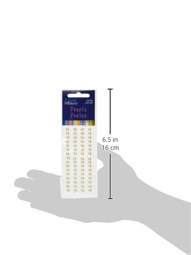 Mark Richards Elements Crystal Stickers 1952 Self-Adhesive 68-Piece Pearl Sticker Strips, 5mm, Natural