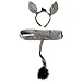 Plush Donkey Headband Ears and Tail Costume Set