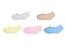 Lubella 5 Pairs Baby Girls Boys No Show Socks Non-Skid with grippers goodie bag idea (White Beige Yellow Pink Blue)