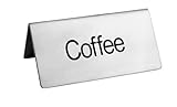 New Star Foodservice 27259 Stainless Steel Table Tent Sign, (Coffee), 3