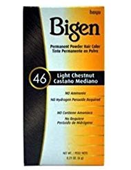 Bigen Permanent Powder Hair Color 46 Light Chestnut 1 ea (Pack of 5)