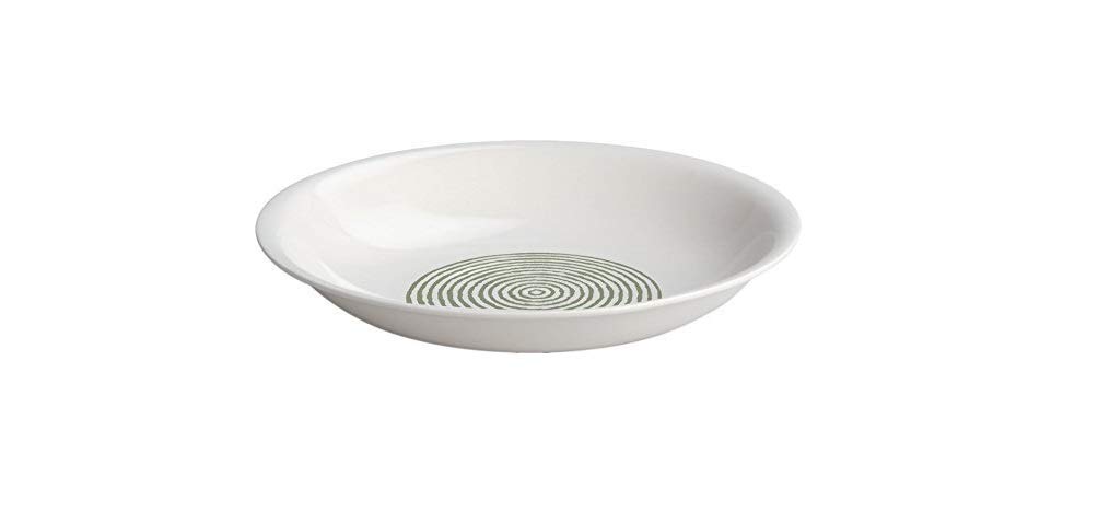 Alessi 22 cm Acquerello Soup Bowl, White/Green