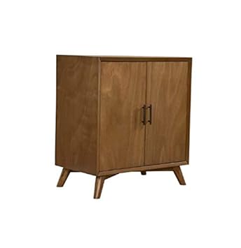 VeroniQ Trends - Acorn Finish Bar Cabinet Unit in Mid Century Style