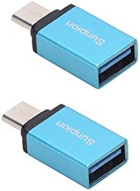 (Pack of 2)USB C Connector,Sunpion Type C Male to USB 3.0 Adapter Female Convert Connector, for Huawei P9,ChromeBook,HTC 10, LG G5, Nexus 5X, Nexus 6P, OnePlus 3 and Others Devices (Blue)