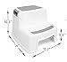 Step Stools for Kids (2 Pack) | Toilet Training Stool for Toddler | Kitchen Step Stool | Bathroom Sink Stool | Slip Resistant Soft Grip Bottom | Wide Two Step | by Signature 13