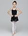 Ballet Leotard for Toddler Girls with Lace Skirt Tag110 (Black, 2T-4T, Height 39-44