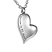 HooAMI Cremation Jewelry for Ashes Forever In My Heart Urn Necklace Memorial Pendant