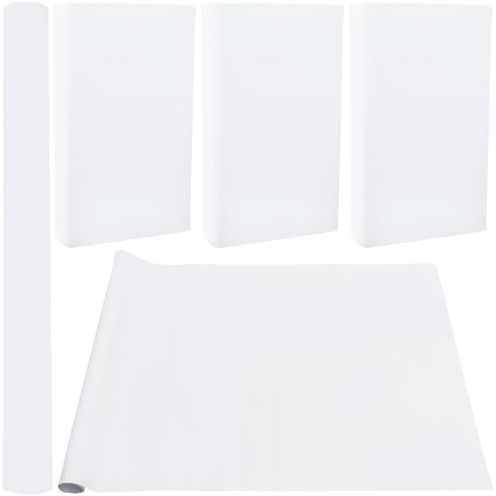 CRASPIRE 150 x 43cm Linen Book Cloth White for A3-A8 Books Binding Fabric Surface Paper Backed Bookcover Books Album Scrapbooking Archival DIY Covering Protector Bookcloth Bookbinding Supplies