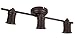 ALEDECO 3 Bulb Wall or Ceiling Mount Track Light Fixture Kitchen and Dining Room - Oil Rubbed Bronze