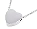 Floating Heart Pendant Cremation Urn Jewelry Necklace with Filler Kit Ashes Keepsake Memorial