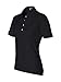 Jerzees Women's 4 Pearl Buttons Collar Polo Shirt, Medium, Black