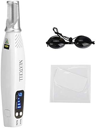 Whitening Beauty Equipment, Blu-ray Scar tattoo Removal Pen, Remove Freckle Acne Dark Gray Brown Melanin Beauty Machine Professional Repair,White,UKplug