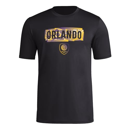 adidas Men's Orlando City SC Local Pop Short Sleeve Pre-game T-shirt, Black, X-…