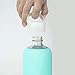 bkr BPA-Free Silicone Sleeve Glass Water Bottle - Holiday - Sheer Vacation Blue, 16 Ounce(Pack of 1)