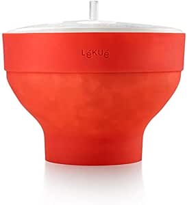 Lékué Recipiente para cocinar Palomitas, Rojo, 20 cm