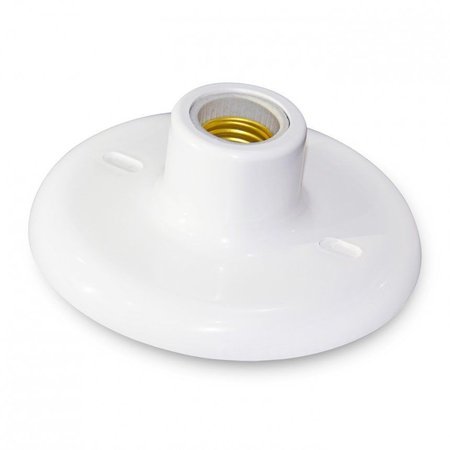 PLAFON BRANCO 100 WATS, BOCAL PORCELANA