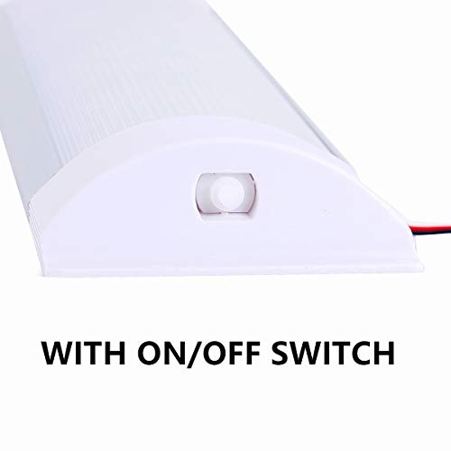 72 LEDs 11" Car Interior Led Light Bar White Light Tube with On/Off Switch for Car Van Truck RV Camper Boat (Work as Map Light/Dome Light/Trunk or Cargo Area Light/Rear Room Light etc)- Pair of 2
