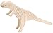 Darice 9192-11 Wood Wiggle Dinosaur with Tag, Natural