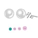 Cat Eye Jewels 925 Sterling Silver Cultured 5mm Shell Pearl Button Stud Earrings LM-E002