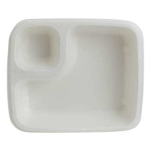 brheez Eco-Friendly 2 Compartment 6"x7.5" Disposable Nacho Tray - Made from Bagasse Sugar Cane Fiber - Biodegradable, Compostable & Chemical Free - Pack of 50 - Thumbnail 2