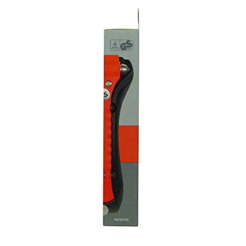 Lifehammer Brand Safety Hammer, the Original Emergency Escape and Rescue Tool with Seatbelt Cutter, Made in the Netherlands, Glow Orange