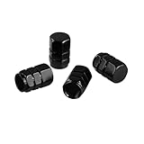 HOTSYSTEM High-quality 4 x Tire Wheel Rims Stem Air Valve Caps Tyre Cover Car Truck Bike Black Aluminum