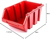 Kistenberg Red Storage Boxes 36pk Stacking Shelf Truck Bins 115x80x60mm view 3
