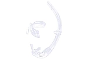 TEQIN Roll-up Snorkel, Silicone Foldable Snorkel with Compact Storage Case, Freediving and Snorkeling Snorkel, Wet Breathing Tube for Freediving, Diving, and Snorkeling Transparent