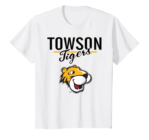 Kids Towson Tigers Kid's Doc Mascot Gray Officially Licensed T-Shirt