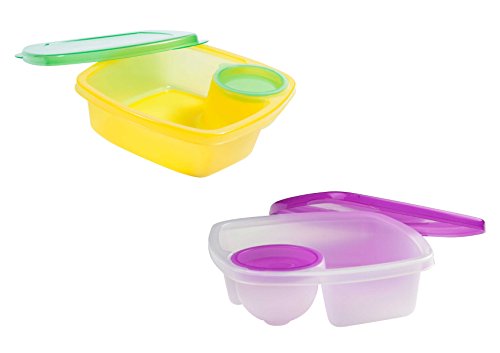 Brite Concepts Snack and Dip Container, 2-pack