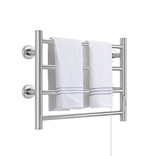 Towel Warmer 4 Bars Wall Mounted Heated Towel Racks