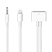 HIOTECH 8 Pin to 30 Pin Lightening Adapter Converter with 3.5 Mm Audio Jack forIphone 4 4s Ipod Ipad Iphone 5 5c iPhone 5s